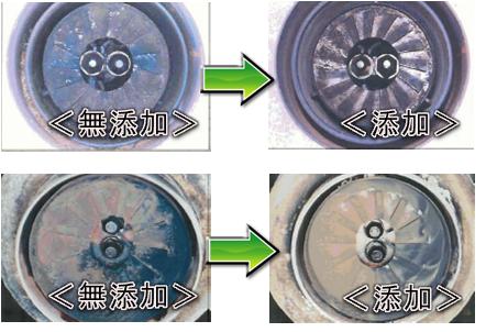 オイルタック使用後のボイラー写真